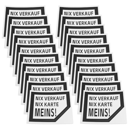 LT Easiyl 20 Stück Autoaufkleber „NIX NIX Karte MEINS“ 110 X 90 Mm Wasserfester Transparenter Aufkleber für Autofenster Deutsch