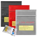 Pavlleen 3 Stück Feuerfest Wasserdicht Safe Bag, Feuerfeste Akku Tasche, Lipo Sicherheitstasche, Explosionsgeschützte Dokumententasche, Kleine Tasche für Batterie, Pass, Schmuck, Bargeld