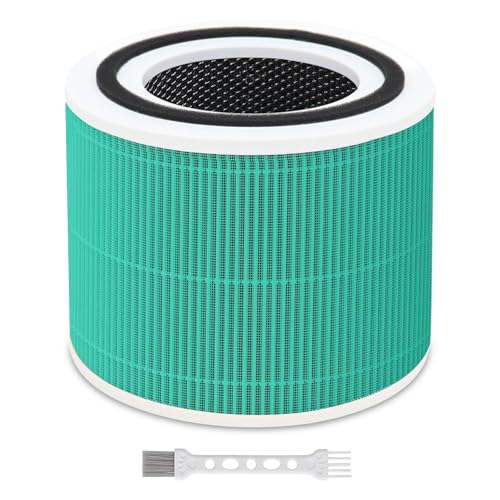 1 Stück Core 300 Luftreinigerfilter für Levoit Core 300 Core 300s Core 300-RF 3-in-1 H13 HEPA Aktivkohle, reinigt bis zu 99,98% von Luftverschmutzung Rauch Abgas für Allergiker und Raucher