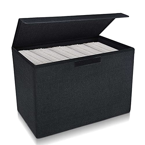 Leffis Comic-Buch-Aufbewahrungsbox, Comic-Buch-Box, 39,4 x 19,1 x 28,7 cm, zusammenklappbar, kurze Comicbox mit Deckel, für 150 Comics, robuster Comic-Bücher-Behälter