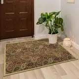 Ottomanson Ottohome-Kollektion Teppich mit Gummirückseite und modernem Paisley-Design, 100 cm x 150 cm, Beige