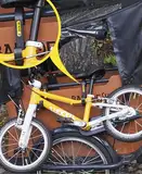 Frank Bike Holder S | Kinderfahrrad-Halterung Lastenrad - 2x Transporthaken für Babboe, Bakfiets, Muli Cargobikes - Halterung Lastenrad Laufrad