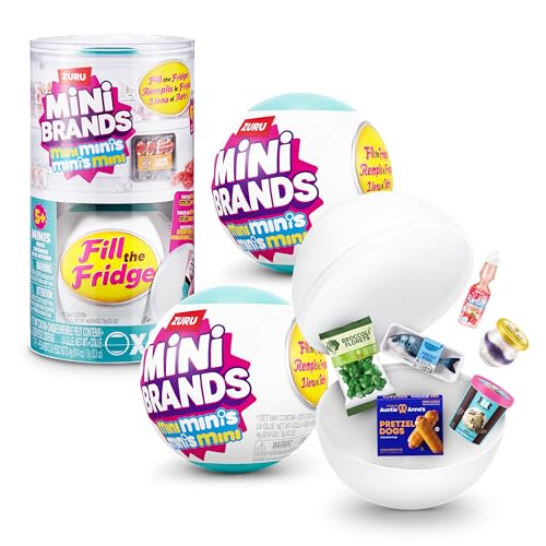 Mini Brands Fill The Fridge Mini Minis Serie 1 von ZURU(2 Kapsel), Miniaturspielzeug zum Sammeln, Blindverpackung, Mini-Nachbildung, Sammler ab 8 Jahren