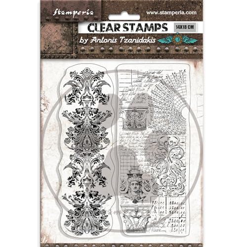 STAMPERIA INTERNATIONAL, KFT Acrylic stamp cm 14x18 - Sir Vagabond in Fantasy World 2 borders