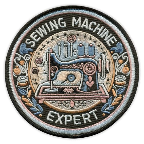 Nähmaschinen-Experte – Bügeln/Heißsiegel-Rückseite – bestickter Aufnäher/Abzeichen/Emblem