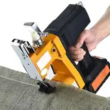 MIDUOLAI A,2Battery,Elektrische Kabellose SacknäHmaschine, Hand-SacknäHmaschine, AluminiumgehäUse, Manuell/Automatisch, Doppeltangente, FüR SäCke, Gewebe, Papier Und PlastiktüTen