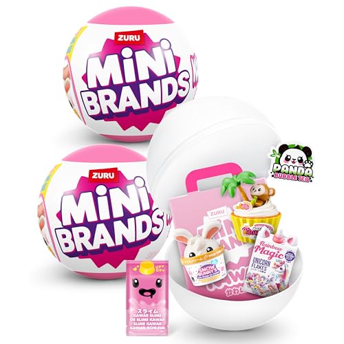 Mini Brands Kawaii Kapsel von ZURU, Überraschungs-Kawaii-Minis zum Sammeln, Blindverpackung, Sammelartikel mit japanischem Thema (2 Kapseln), 2 Capsules