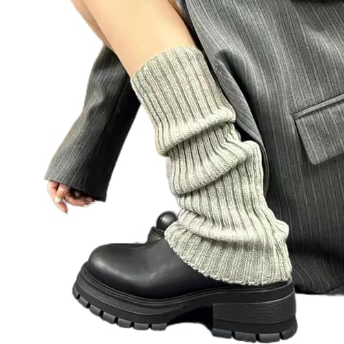 Yawdil Outdoor-Stricksocken-Set, süße, warme verdickte Frühlings- und Herbstmodelle von mittelwadenlangen gestapelten Socken für Damen, Gary 40 cm, 40 cm