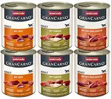 GranCarno Hunde Nassfutter Deftige Variation (6 x 800 g), Hundefutter nass ohne Getreide und Zucker von animonda, für ausgewachsene Hunde, mit frischen fleischlichen Zutaten