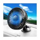 CGEAMDY Auto Ventilator, Auto Ventilator Fan 360 ° Rotation Lüfter Wenig Lärm Sommerlüfter, 12V USB Ventilator 3 Geschwindigkeiten für Auto Van SUV, RV, Boot（Saugnapf）