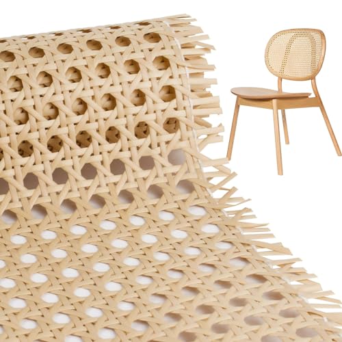 BETESSIN Wiener Geflecht Stuhl Möbel 35x100cm PE Breite Rattan Gurtband Wasserdicht Stuhlgeflecht Rattanstuhl Reparatur Wabengeflecht Möbel Dekoration für DIY Handwerk Beige