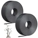 2 Stück Bonsai Draht, 4 mm Bonsai Aluminiumdraht, 10 Meter Draht Kreis Pflanzen, Flexibler Eisendraht, Eloxiertes Aluminium Draht, Kreatives Kit für Pflanzen und Bäume(Schwarz)