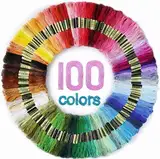 Maxee 100 Farben Stickgarn, Regenbogenfarbe, Stickgarn Wird für Kreuzstichfaden, Armbandfaden, Basteltwist, Kunsthandwerksdrehfaden