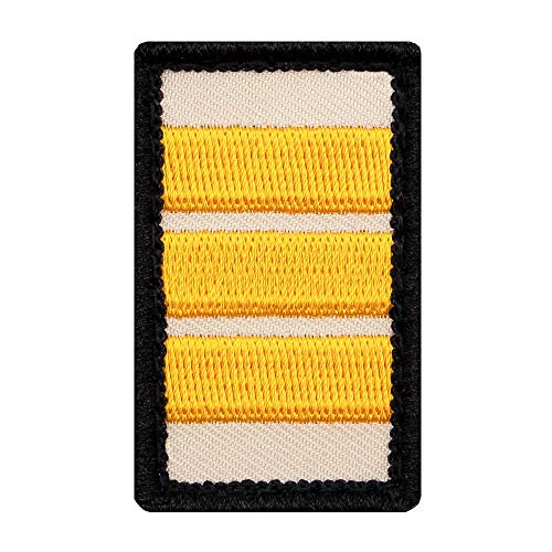 Café Viereck ® Korvettenkapitän Marine Bundeswehr Rank Patch mit Dienstgrad - Gestickt mit Klett – 3 x 5 cm (Sand mini)