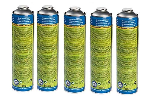 CFH. 5X Universalgas at 2000 Gas 30% Propan und 70% Butan Gaskartusche Druckgasdose 330g 600 ml