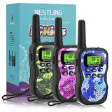Nestling Walkie Talkie für Kinder, Camouflage im Freien, 8 Kanäle, 2-Wege-Radio, Spielzeug, LCD-Taschenlampe mit Hintergrundbeleuchtung, 3-Millimeter-Reichweite für Kinderaktivitäten