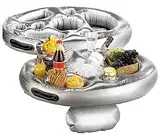 infactory Flaschenhalter Pool: 2er-Set schwimmende 2in1-Getränke- und Snackhalter, 70 x 50 cm (Pool Bars, Dosenhalter, aufblasbar)