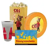 KINOPOLIS Kinder Geschenkfilmdose : 3 in 1 Kino zum Verschenken mit 1x Kinogutschein sowie Gutscheinen für 1x Softdrink und 1x Popcorn-Gutschein für jeden Anlass