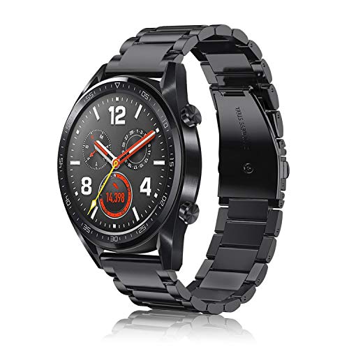 Fintie Armband kompatible mit Huawei Watch GT5/GT5 Pro 46mm/Watch GT4 46mm/Watch GT3/GT3 Pro Smartwatch - Edelstahl Metall Uhrenarmband