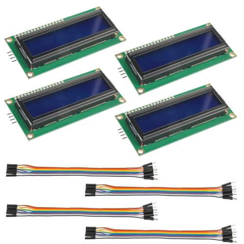 HUAREW 4-Pack 16x2 LCD Modul Display mit I2C Schnittstelle 2x16 Zeichen kompatibel mit Arduino und Raspberry Pi