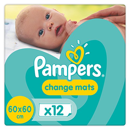 Pampers Change Mats Wickelunterlage, 5er Pack (5 x 12 Stück)