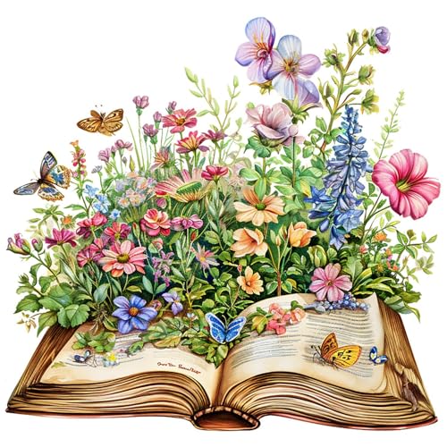 Huacan Kreuzstich Set Vorgedruckt Blume Muster Stickerei 11-Fädig Geprägt Buch Embroidery Kit für Erwachsene Anfänger Älter 40x40cm