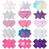 Glitz Pasties 30 Stück Nipple Patches Selbstklebend Nippelabdeckungen Aufkleber für Frauen Nipple Pads Brustaufkleber Selbstklebendes Nippelpads Sexy Nipple Cover Nippelabdeckungen Nipple Sticker