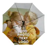 Personalisierte Regenschirme, Passen Sie Regenschirme mit Ihren eigenen Fotos an, Schirm individuell personalisiert mit Text, Design oder Foto, für Familie, geburtstage, Valentinstag, Geschenk, Unisex