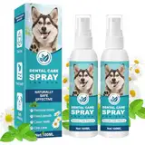 Dentalspray für Hunde 2 Stück Hund Zahnstein Spray Dental Zahnspray Zahnsteinspray Zahnpflegespray Oral Care Mundreinigungsspray Entfernt Zahnsteinentferner Zahnreinigung Zahnpflege Minzgeschmack