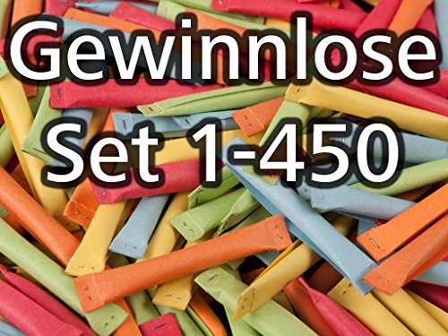 Sicherheitslose, geklammert, bunt gemischt, Set 1-450
