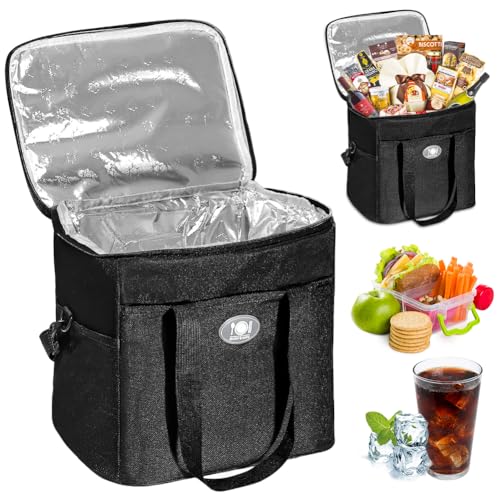 Wapasezyar Kühltasche Groß, Kühlung zum Einkaufen Ideal für Auto, Büro, Arbeit, Isoliertasche Thermotasche Lunchbag Picknicktasche Kühltasche Groß, Tiefkühltasche Lunchtasche, Tragbare Eistasche