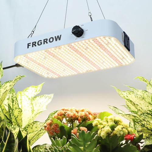 FRGROW 130 Watt LED Pflanzenlampe Dimmbar, 12000 Lumen LED Grow Lampe Vollspektrum mit Daisy Chain Funktion, 576 PSC LEDs Grow Light Perfekt für 60x60CM Growzelt Pflanzenwachstum