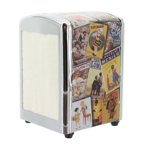 Cartexpo Serviettenspender PATCHWORK mit Servietten, Metall, Retro, Mehrfarbig