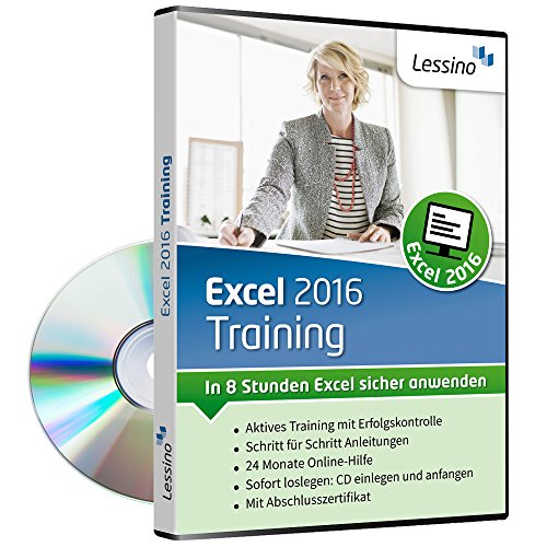 Excel 2016 Training - In 8 Stunden Excel sicher anwenden | Einsteiger und Auffrischer lernen mit diesem Kurs Schritt für Schritt die Grundlagen von Excel | inkl. Online-Kurs [1 Nutzer-Lizenz]