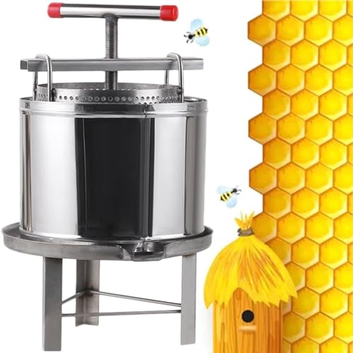 FANYING Traubenpresse, Honigpresse, 10 l, Edelstahl, Obstwein, manuelle Presse, Mühle, Traubenbrecher, Obstweinherstellung, gepresster Apfel, Traubenhonig