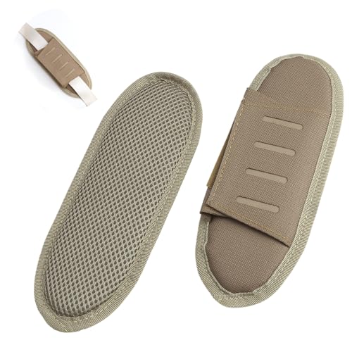 Lotbun 2er-Pack Khaki Airsoft-Taktische Weste-Schulterpolster, Airsoft-Ausrüstungs-Holster-Schulter,schulterpolster rucksack