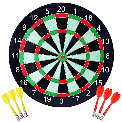 Dartscheibe, 17-Zoll Magnetische Dartscheibe, Spielzeug-Dartspielset mit 6 Magnetpfeilen, Sicherheitspfeilspiel für den Party-Hausgarten, lustiges Spielzeuggeschenk für Kinder und Erwachsene