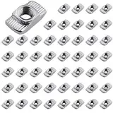 Yeepeo 50 Stück Hammerkopfmutter 6mm Nut 6, M4 Gewinde 2020 Profil Nutensteine Kohlenstoffstahl T-Slot Nutmuttern Hammermutter für Aluminiumprofil Extrusionsschlitz (EU20-M4 ×10×6)