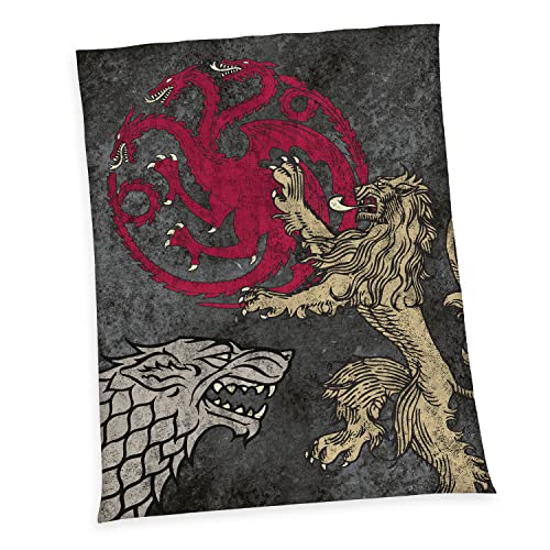 Game of Thrones Wellsoft-Flauschdecke, 150x200 cm, 100% Polyester, Wellsoft