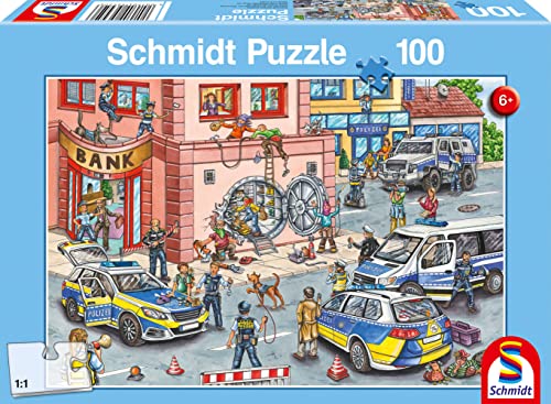 Schmidt Spiele 56450 Polizeieinsatz, 100 Teile Kinderpuzzle