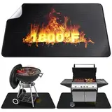 Alckijy Feuerfeste Unterlage | 100 * 150cm Faltbare Hitzeschutzmatte | Bodenschutzmatte | Grillmatten | Bodenmatte | Grillteppich | Funkenschutzplatte | für BBQ Grills Kaminöfen Boden Rasen usw