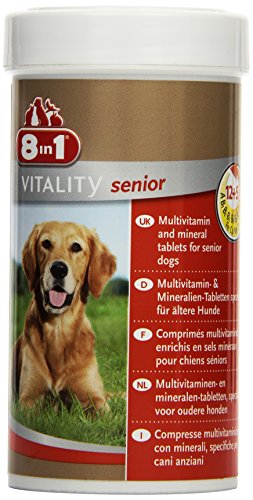 8in1 Multivitamin Tabletten Senior - zur Nahrungsergänzung bei älteren Hunden, 1 Dose (70 Tabletten)