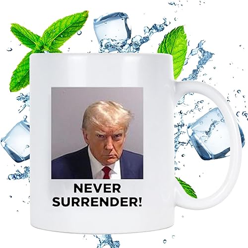 Qikam Trump Cups | Bechertasse - 14oz lustige künstlerische mikrowellengeeignete stilvolle Druck, langlebige Keramiktasse Foto-Kaffeetassen für Weihnachtsgeburtstagsgeschenk