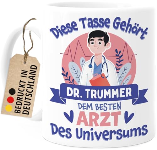 Tassenliebling® Arzt Tasse personalisiert - Bester Arzt des Universums - Beidseitiger Druck - Arzt Geschenk - Medizin Geschenk Examen - Geschenke für Medizinstudenten - Mediziner