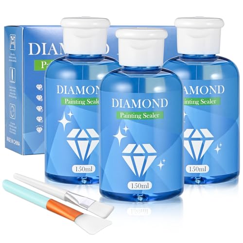 Cieex Diamond Painting Versiegelung, 450ml Diamond Painting Kleber, Zubehör zum Glitzereffekt und Schutz von Diamanten