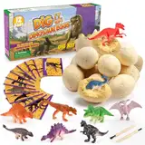 iKidiki Spielzeug ab 4 5 6 7 8 9 10 Jahre Junge, Geschenk Junge 4-10 Jahre Ausgrabungsset für Kinder Dinosaurier Spielzeug Kindergeburtstag Gastgeschenke Dino Eier zum Ausgraben