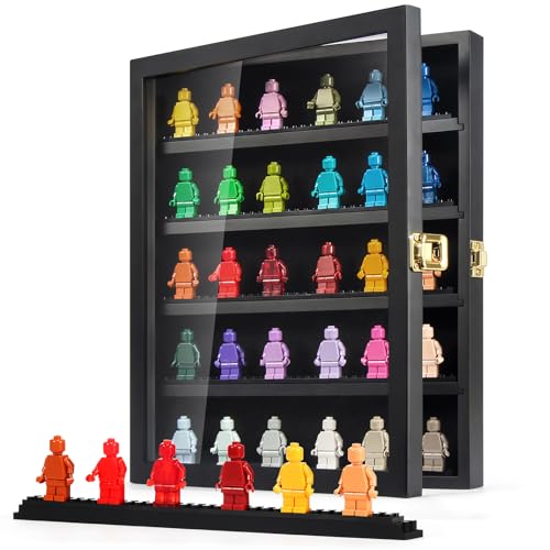 TJ.Moree Minifigur Vitrine für Sammlerstücke, Minifigur Vitrine Wandhalterung, 27,9 x 34,0 cm, Schwarz