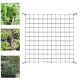 Scrog Netz 120x120 cm Pflanzennetz Elastische Ranknetz für kletterpflanzen Gartennetze mit 4 Haken Ranknetz für Pflanzen, Gemüse, Früchte, Blumen