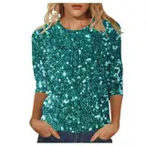 Lustiges Tshirt Karneval Glitzer Oberteile Damen Kurzarm O Ausschnitt Oberteil Elegant Damen Festlich Karneval Shirt Damen Grosse Groessen Abendmode Oberteile Festlich