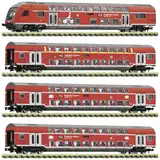 Fleischmann 881916 N 4er-Set Doppelstockwagen â€žFEXâ€œ der DB-AG